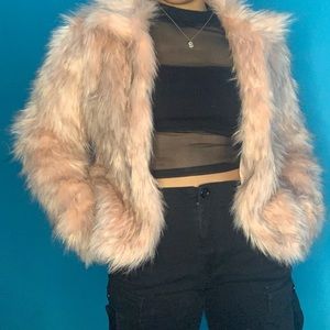 Gorgeous Pink Faux Fur Jacket